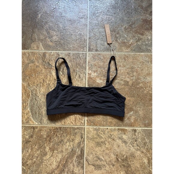 Skims Fits Everybody Scoop Neck Bralette Onyx Small - Picture 1 of 5